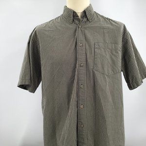 Wrangler Hero Large Cotton Western Cowboy Green Checker Shirt